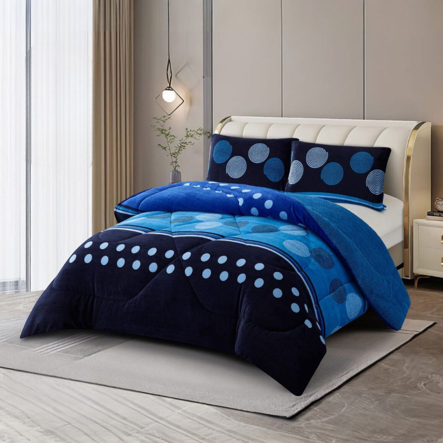Plumon De Invierno Plush Liso Con Chiporro De 1.5 Plazas + 1 Funda Para Almohada Cip1.5p-34 image number 0.0