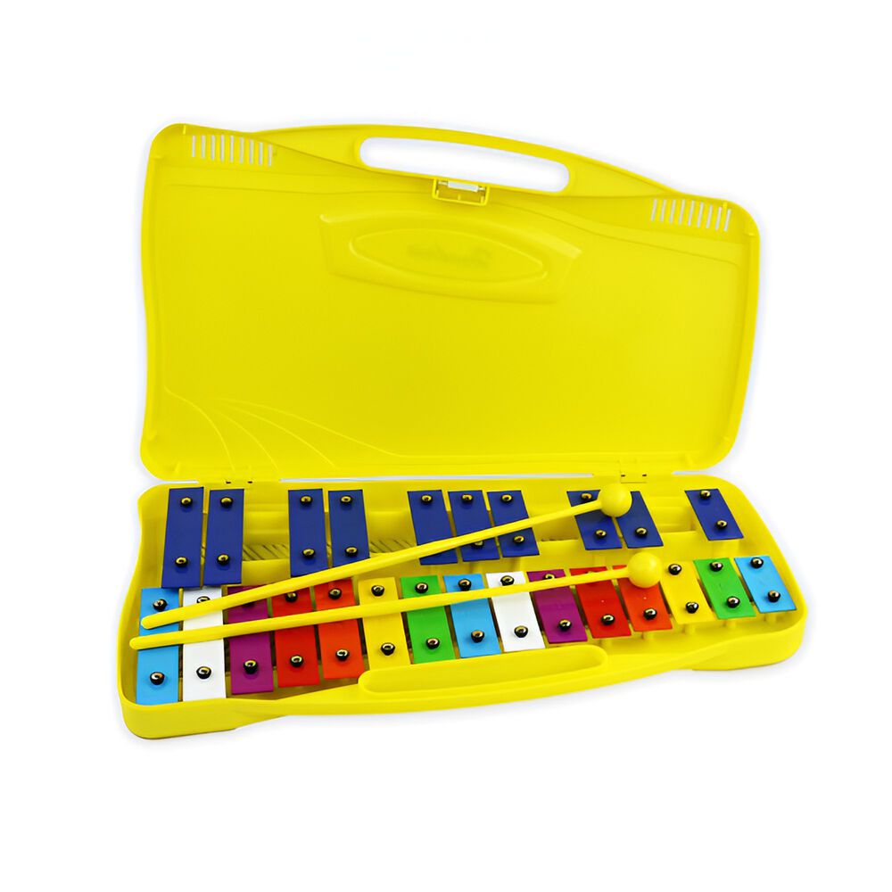 Metalofono De 25 Tonos+ 2 Baquetas Hendrix Hx0011 Amarillo image number 3.0