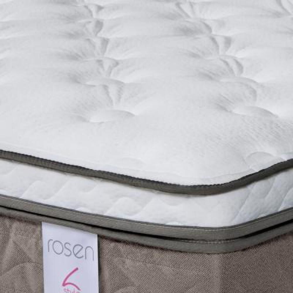 Cama Europea Rosen New Style 6 / 1.5 Plazas / Base Normal + Respaldo image number 12.0