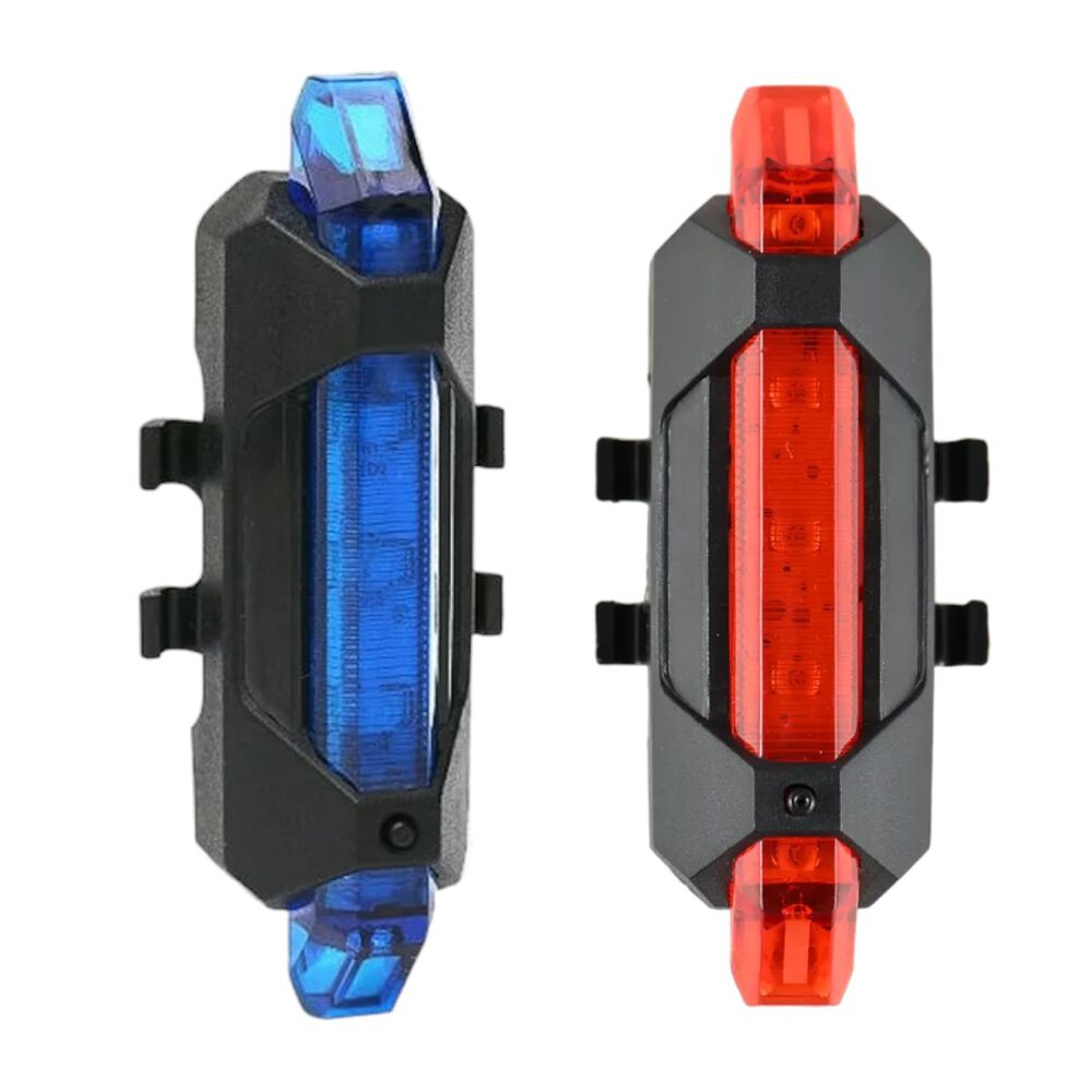 Pack 2 Luz Bicicleta Trasera Recargable Usb Roja Y Azul image number 0.0