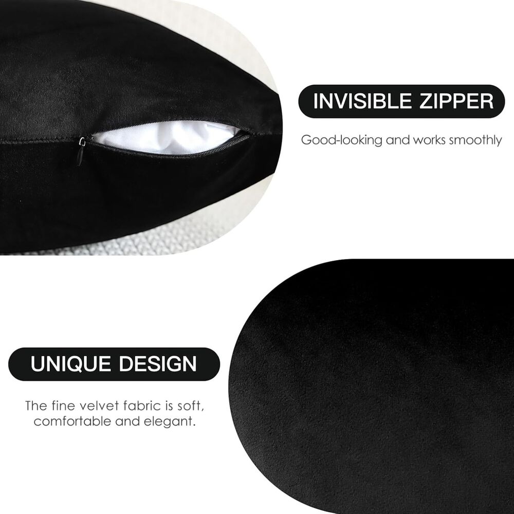 Pack De 02 Fundas De Coj&iacute;n De Terciopelo Suave 45x45 Mod22 image number 3.0