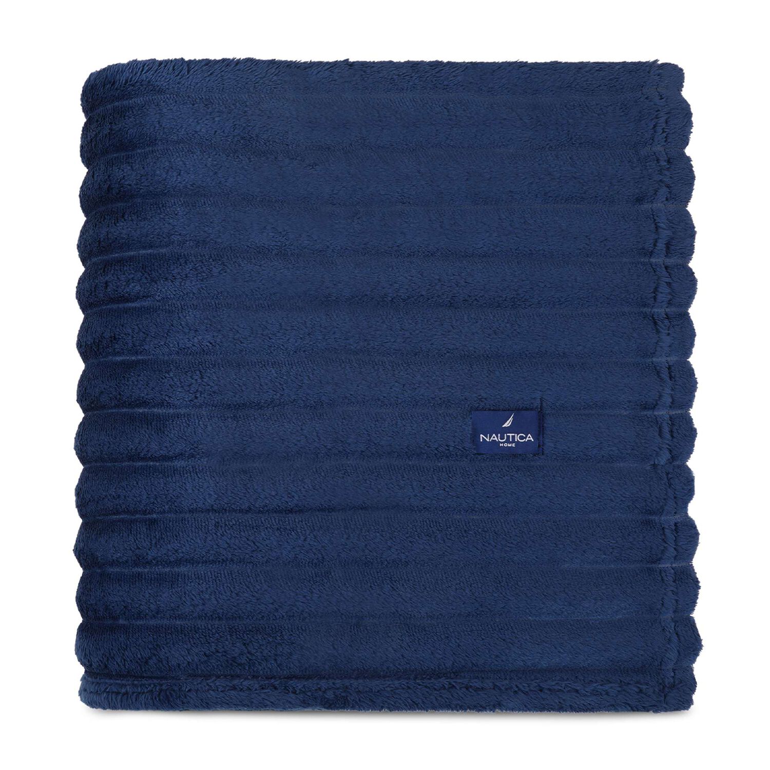 Manta De Cama Nautica Home Jacquard Franela Ultrasuave 127x178cm Azul image number 2.0