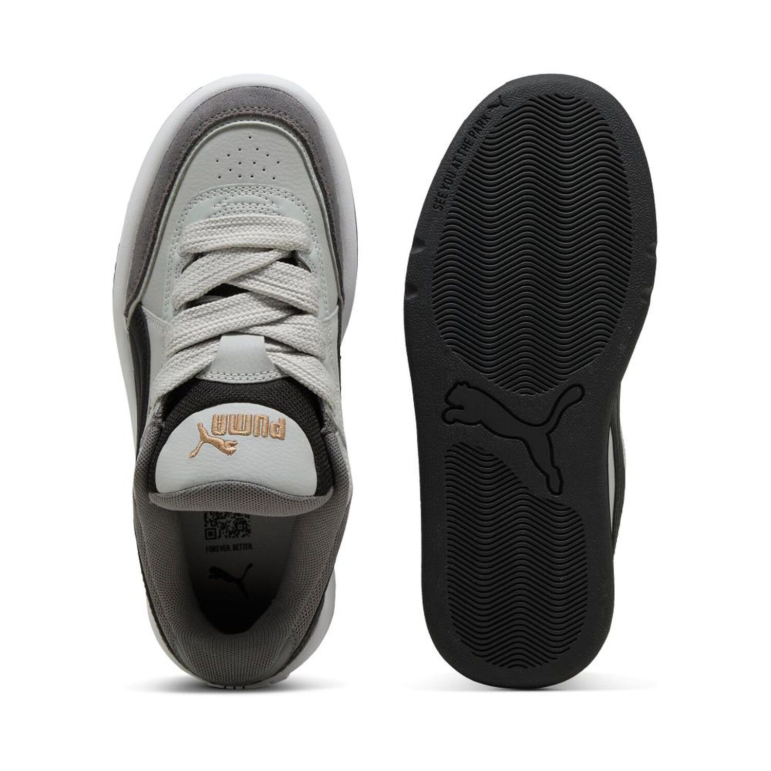 Zapatilla Urbana Unisex Puma Park Lifestyle Sk8 Jr Gris image number 3.0