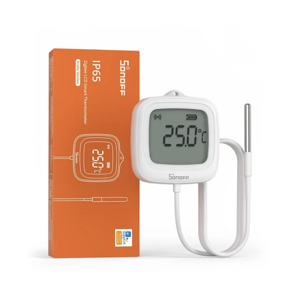 Sensor De Temperatura Con Sonda Y Lcd Sonoff Snzb-02ld Ip65 image number 0.0