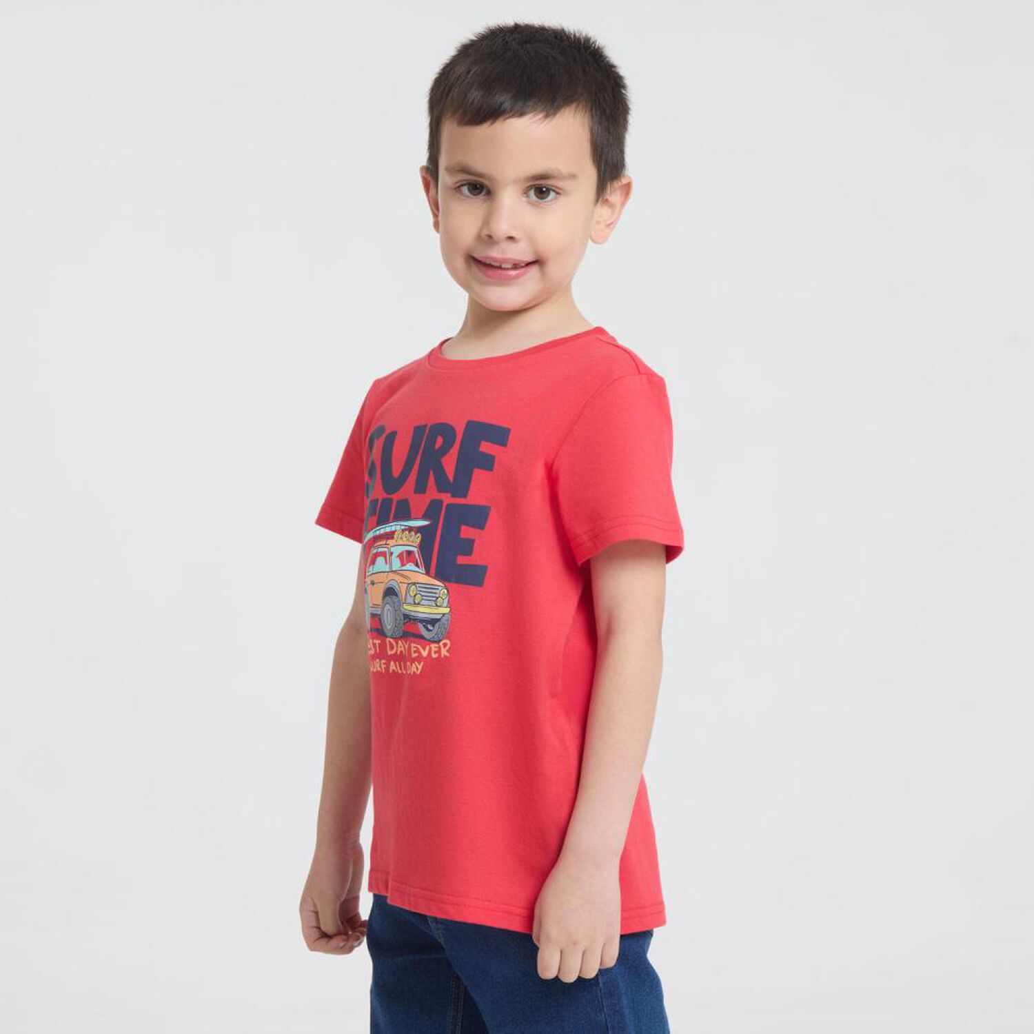 Polera Manga Corta Cuello Redondo Ni&ntilde;o Topsis image number 2.0