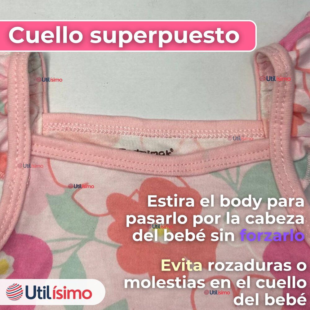 Pack 5 Bodys Ni&ntilde;a Sin Manga Tedmimak 100% Algod&oacute;n Hello Princess image number 4.0