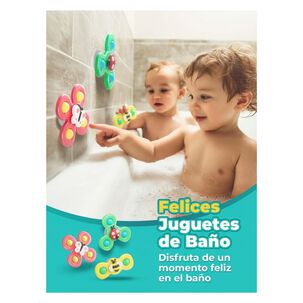 Juguete Sensorial Giratorio Spinner Ventosa Bebe 3 Piezas