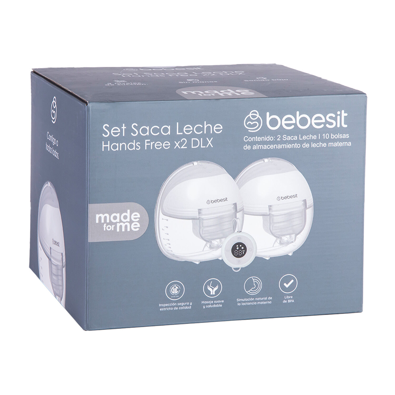 Extractor Leche Materna Doble + Control Remoto + 10 Bolsas image number 9.0