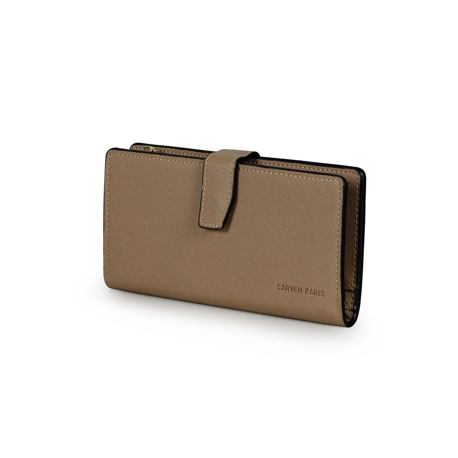 2 Billeteras De Mujer Vesta Negra Y Taupe Carven image number 5.0