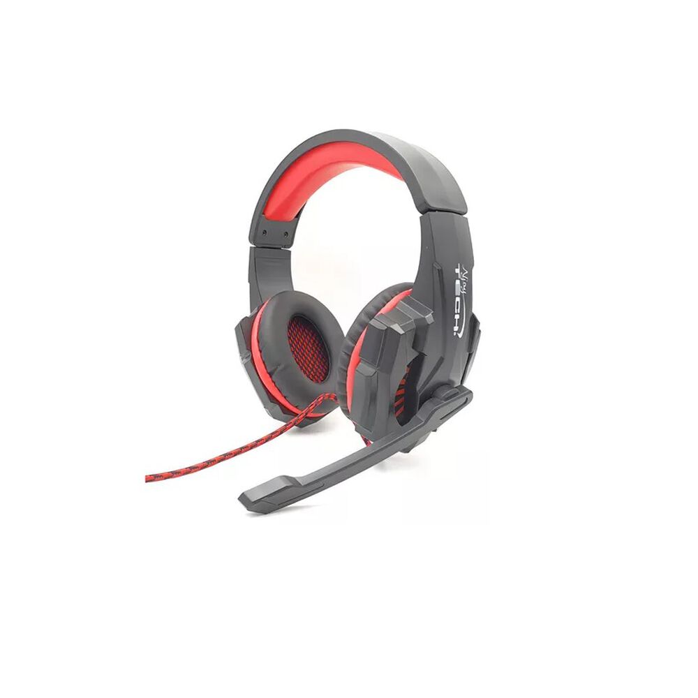 Audífono Gamer Njoytech Con Micrófono Color Rojo Luz image number 0.0