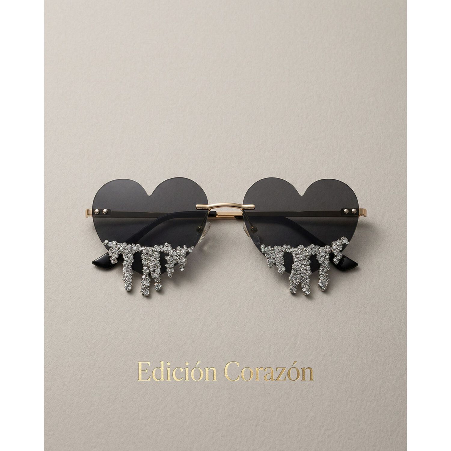 Lentes Coraz&oacute;n Con Strass Colgante Para Fiesta Mujer image number 10.0