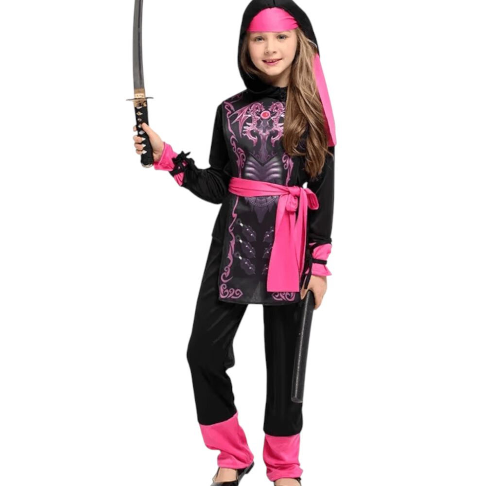 Disfraz Traje Infantil Ninja Dragon Ni&ntilde;a image number 5.0