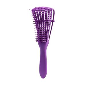 Mini Cepillo Flexible Desenredante Y Definidor De Rizos Violeta