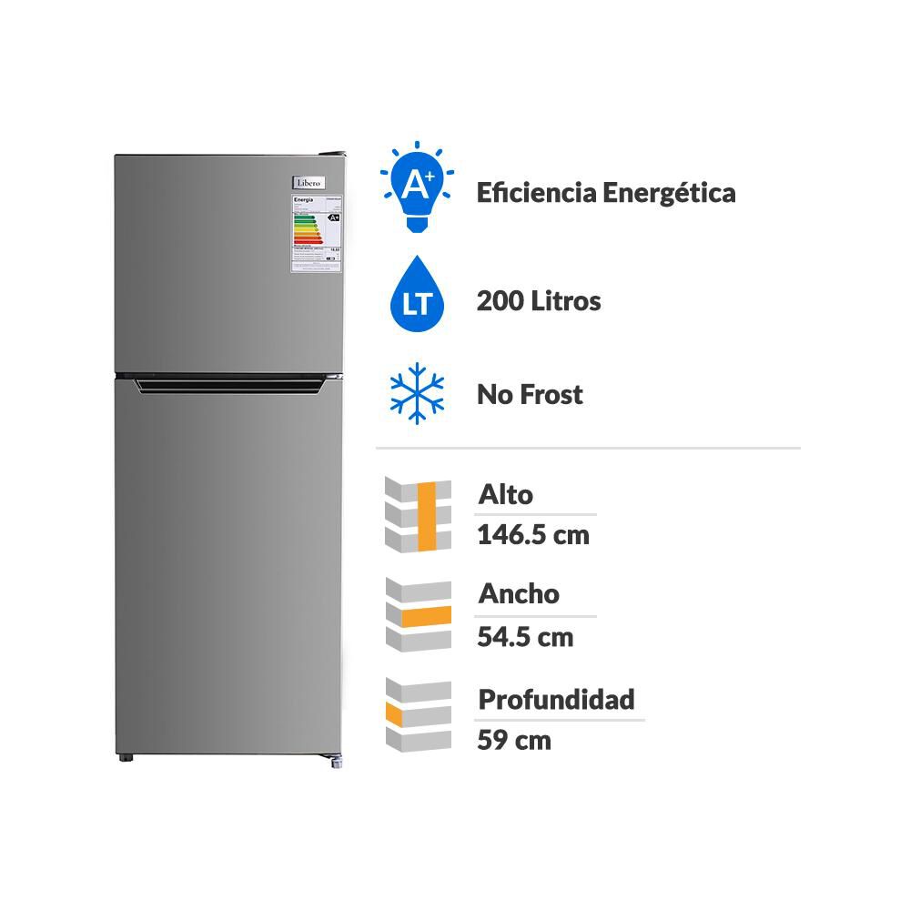 Refrigerador Top Freezer Libero LRT-220NFI / No Frost / 200 Litros / A+ image number 1.0