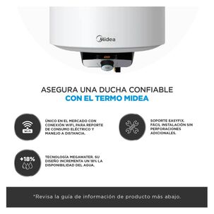 Termo Eléctrico Midea MWH50-15EFGCLW / 50 Litros