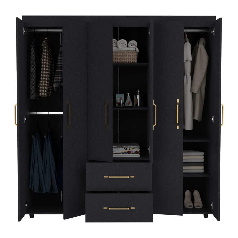 Closet 6 Puertas 2 Cajones Fm-024n - Negro image number 1.0