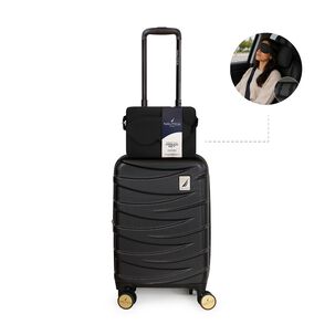 Pack Maleta De Cabina M&oacute;naco 10kg Negro + Kit De Sue&ntilde;o Nautica