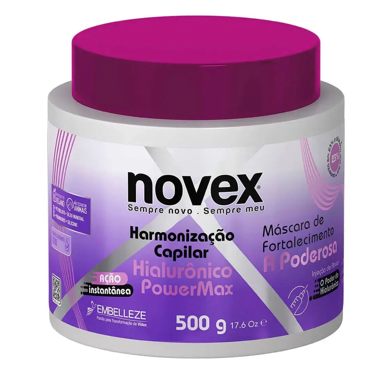 Mascara Hialuronico Power Max 500g Novex image number 1.0
