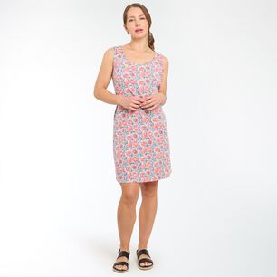 Vestido Corto Full Print Sin Mangas Cuello Redondo Mujer Geeps