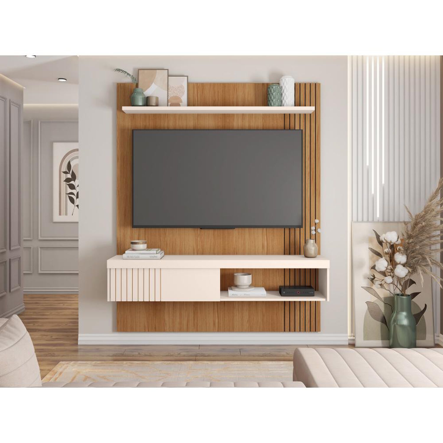 Combo Panel Tv Decocasa Jade / 1 Puerta image number 0.0