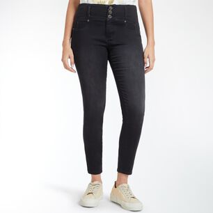 Jeans Tiro Medio Sculpture Push Up Mujer Kimera