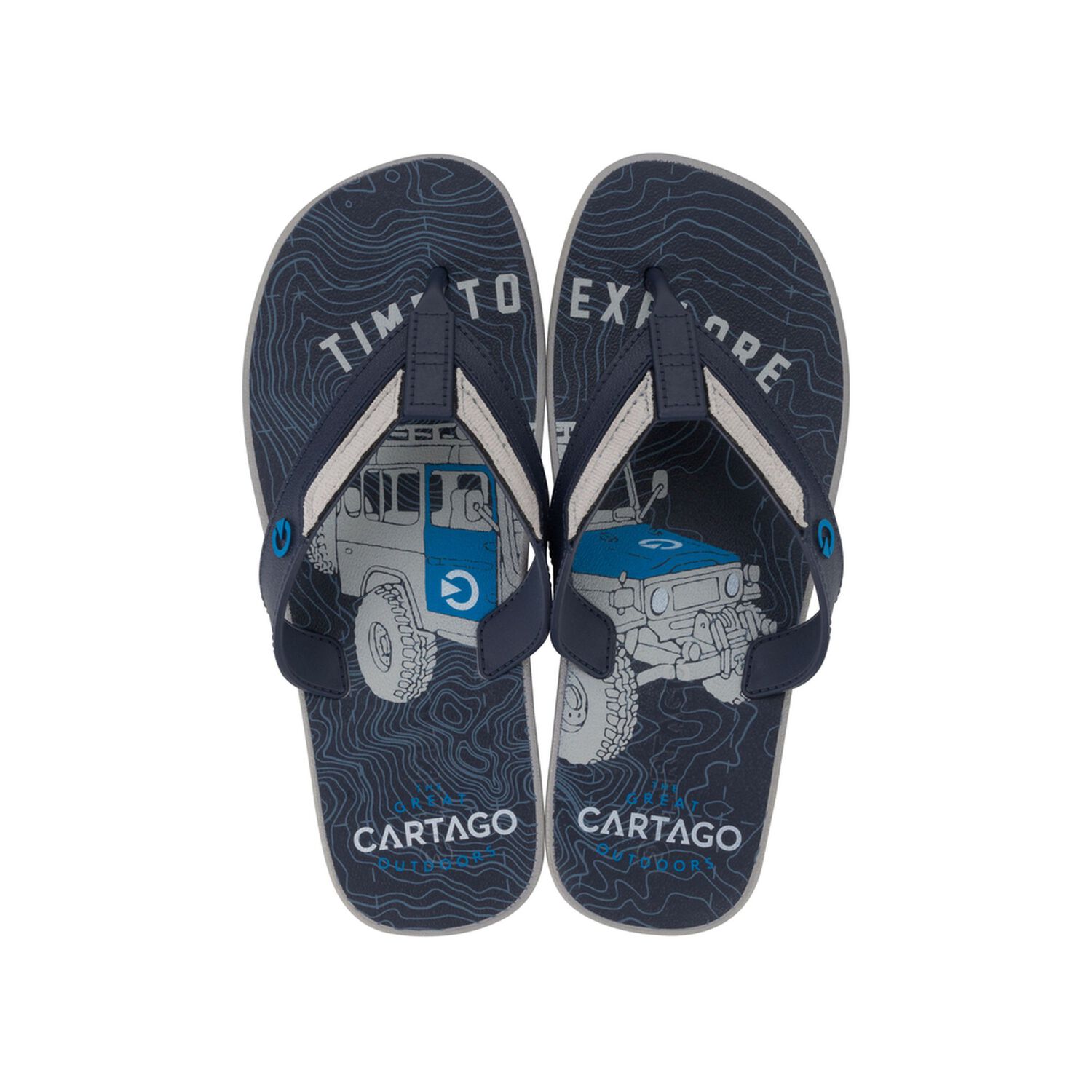 Sandalia Hombre Gris/azul Dakar Cartago image number 0.0
