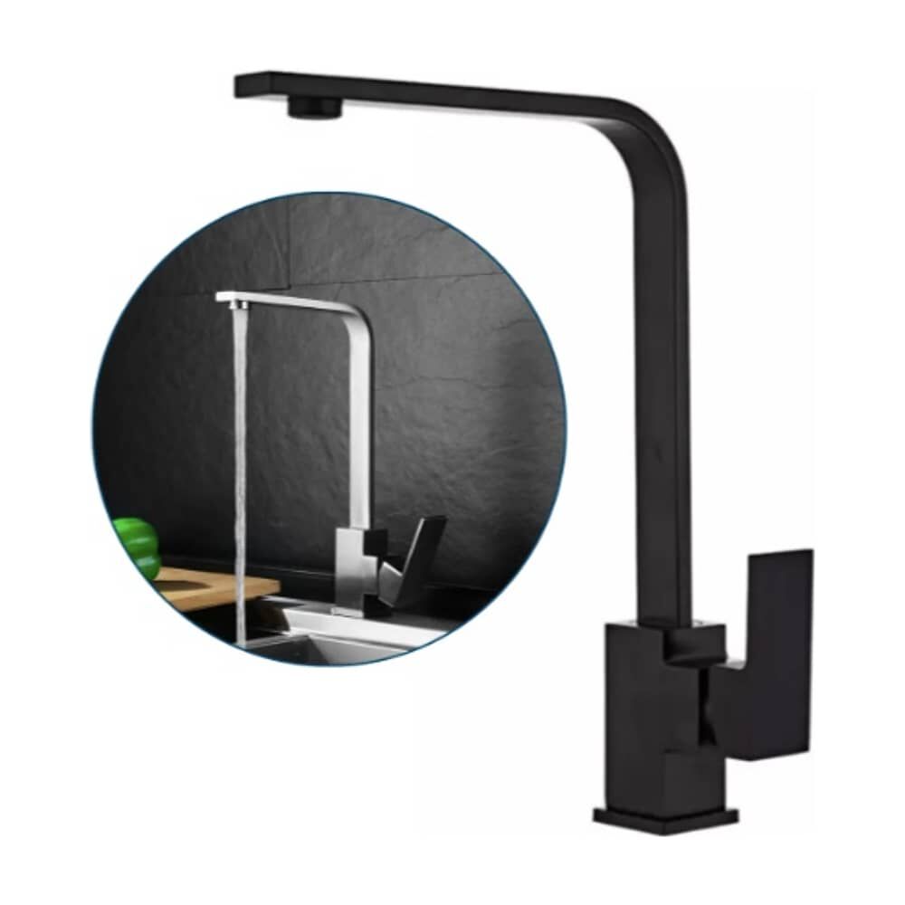 Llave Lavaplatos Monomando Moderna Negro Mate image number 0.0