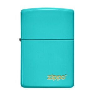 Encendedor Zippo Flat Turquoise Logo Turquesa Zp49454zl