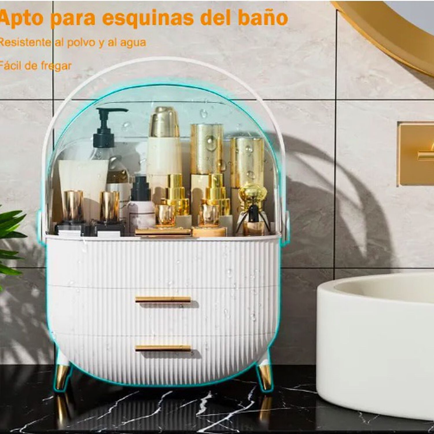 Caja Organizador De Cosm&eacute;ticos Blanco image number 6.0