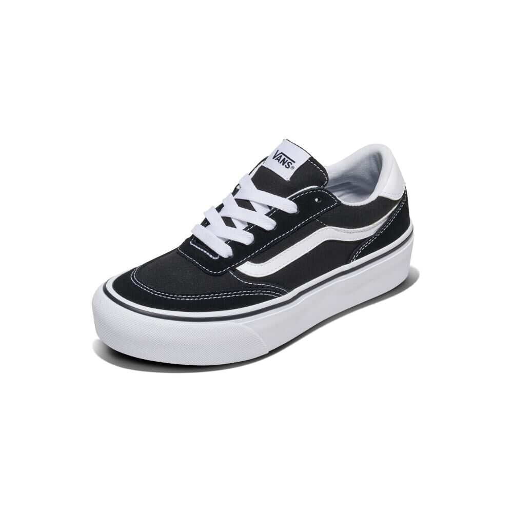 Zapatilla Urbana Mujer Vans Brooklyn Ls Negro/blanco image number 2.0