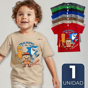 Polera Brainrots 100% Algod&oacute;n Manga Corta Ni&ntilde;o Tralalero Colores Surtidos