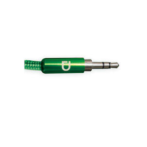 Cable Audio 3.5 A 3.5 Punta Metal Verde 1 Metro