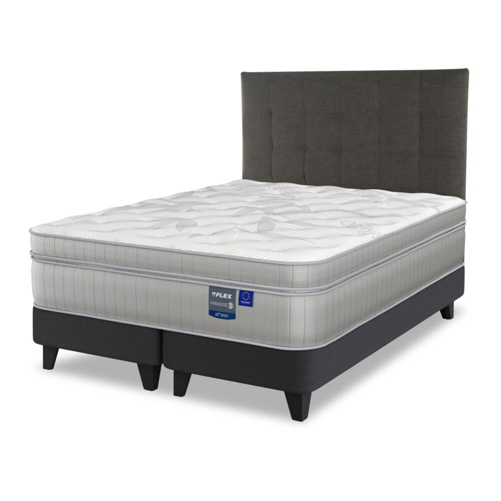 Cama Europea Flex Paradise / 2 Plazas / Base Dividida + Respaldo image number 0.0