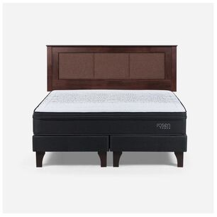 Cama Europea Rosen Tempo / King / Base Dividida + Respaldo Rachel