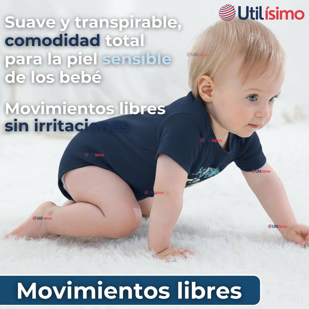 Pack 4 Bodys Ni&ntilde;o Manga Corta Tedmimak 100% Algod&oacute;n Dino Aventura image number 5.0