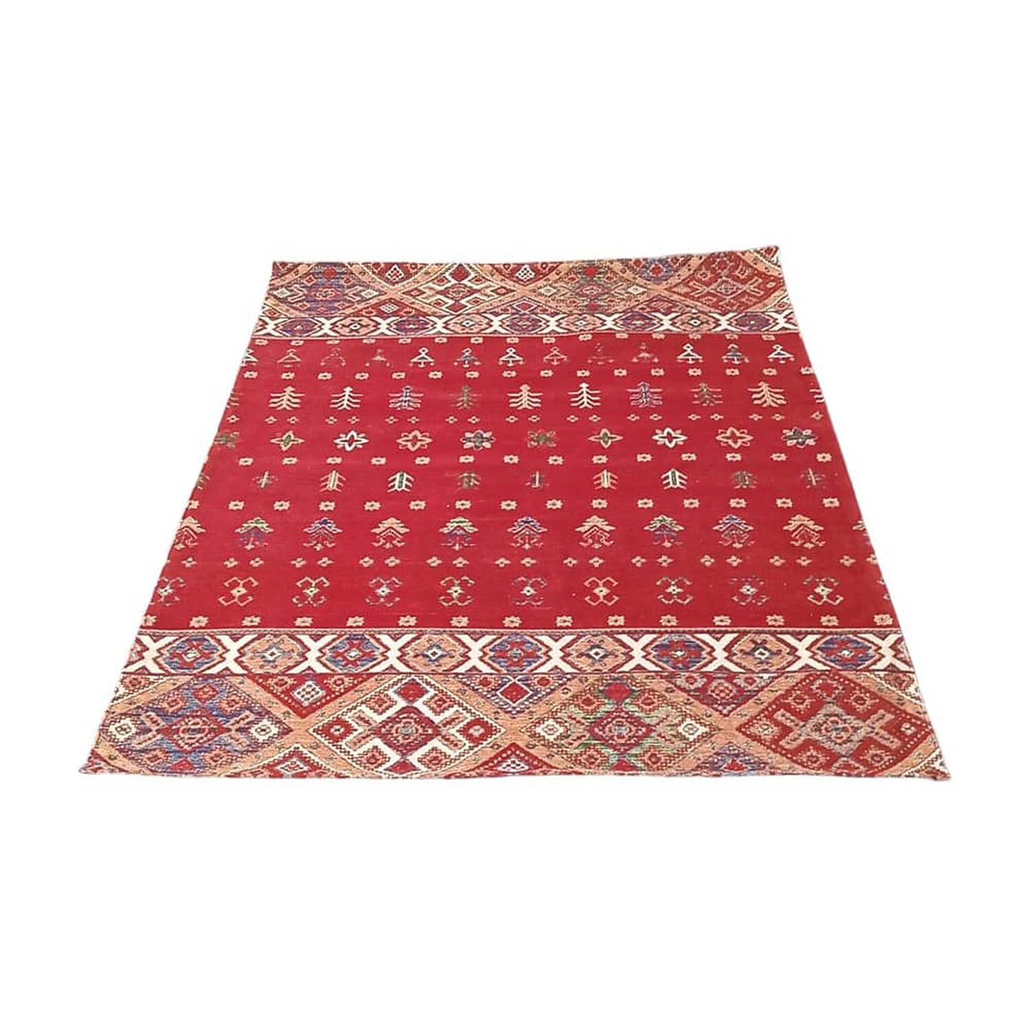 Pack Jacquard Burdeo (alfombra + Taburete)150x240 image number 1.0