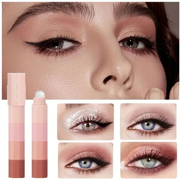 Sombra De Ojos Lapiz Perlado Cremoso Maquillaje 4 Tonos Claros