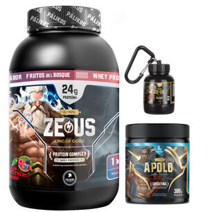 Proteina Zeus Complex 1kg (frutos Del Bosque) + Creatina Apolo 300g + Minibottle