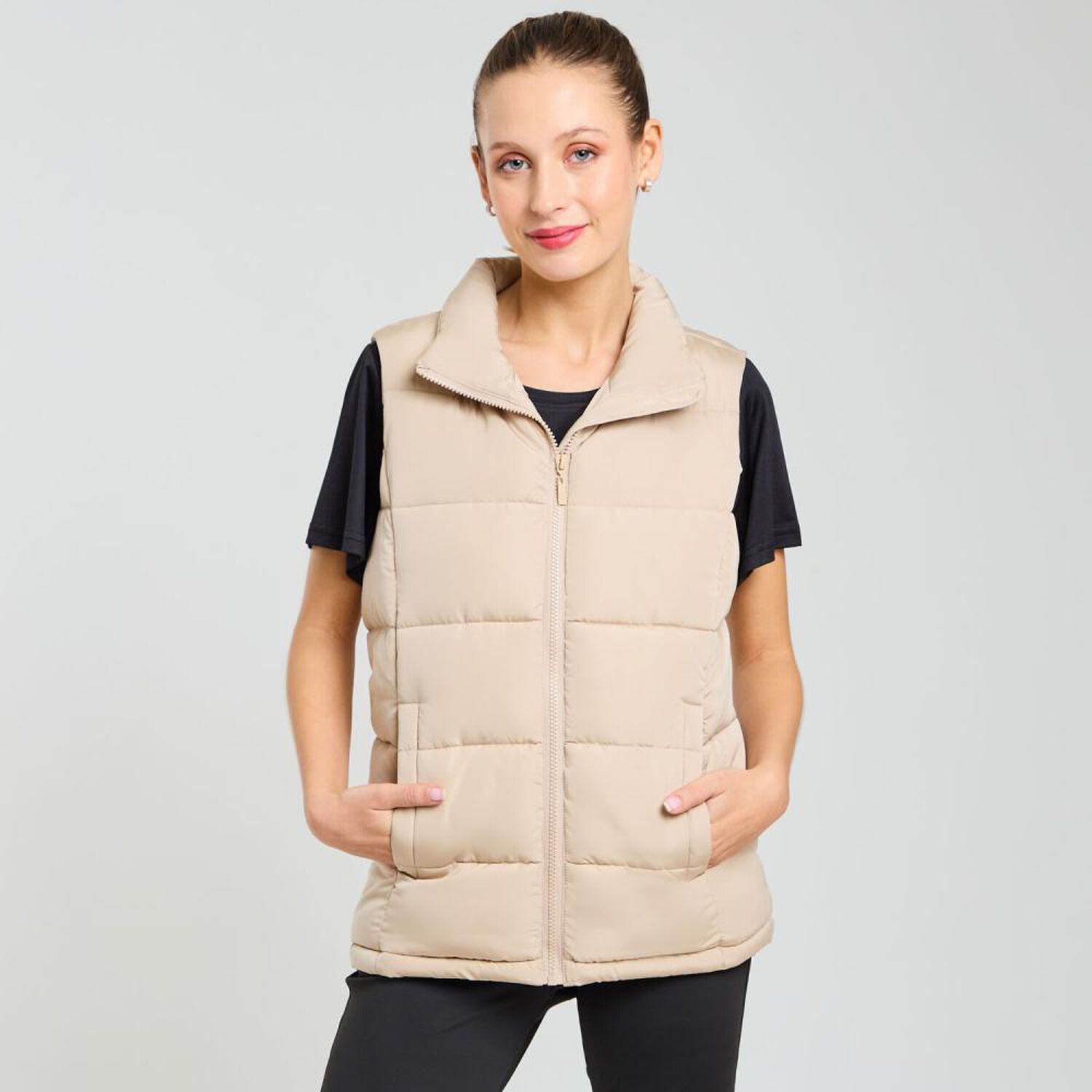 Parka Deportiva Lisa Sin Mangas Cuello Alto Mujer Wetland image number 0.0