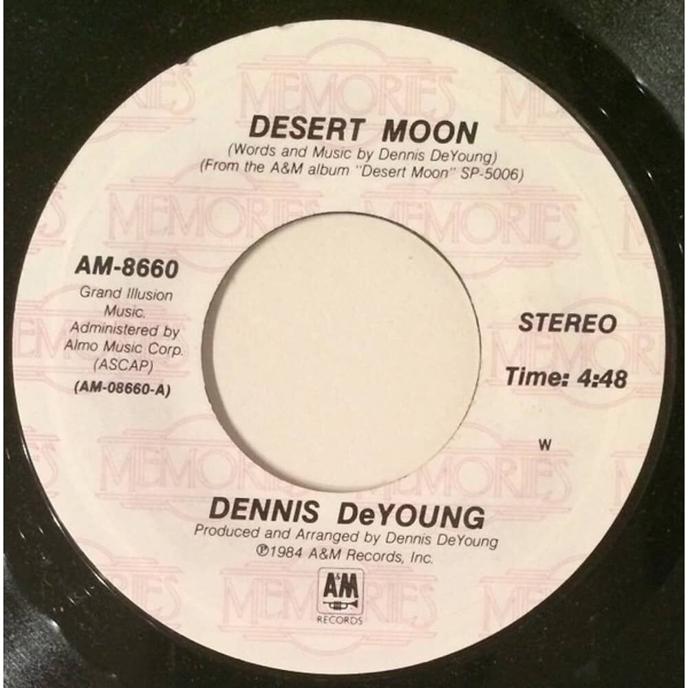 Dennis Deyoung - Desert Moon | 7" Single Vinilo Usado image number 0.0