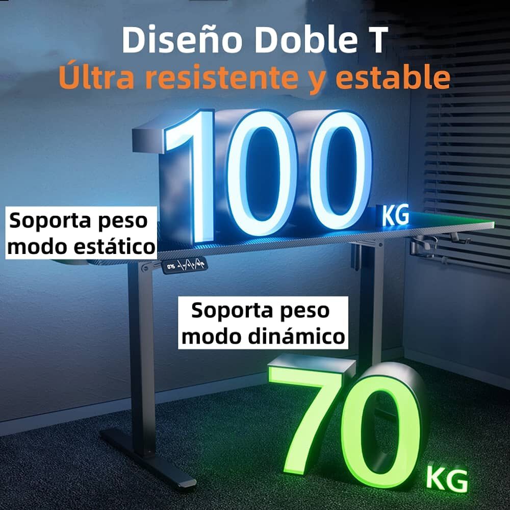 Escritorio El&eacute;ctrico Regulable Warrior 120cm Lubabycas image number 6.0