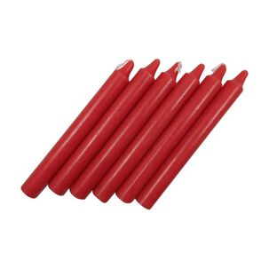 Pack De 6 Velas Rojas De 20 Cm