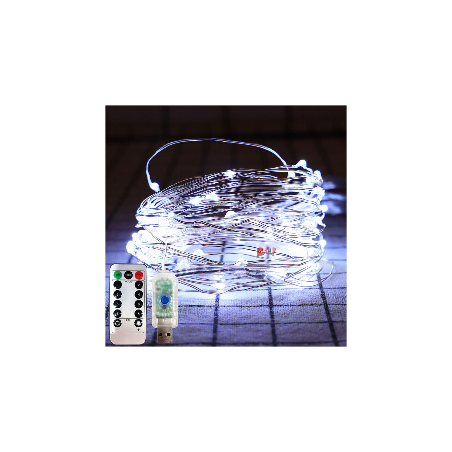 Guirnalda Cortina Luz Led 2mts Blanco Frio - Ps image number 1.0