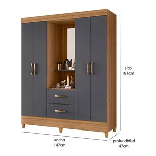 Cl&oacute;set Vekka Home Cl&oacute;set Capelina / 4 Puertas / 2 Cajones