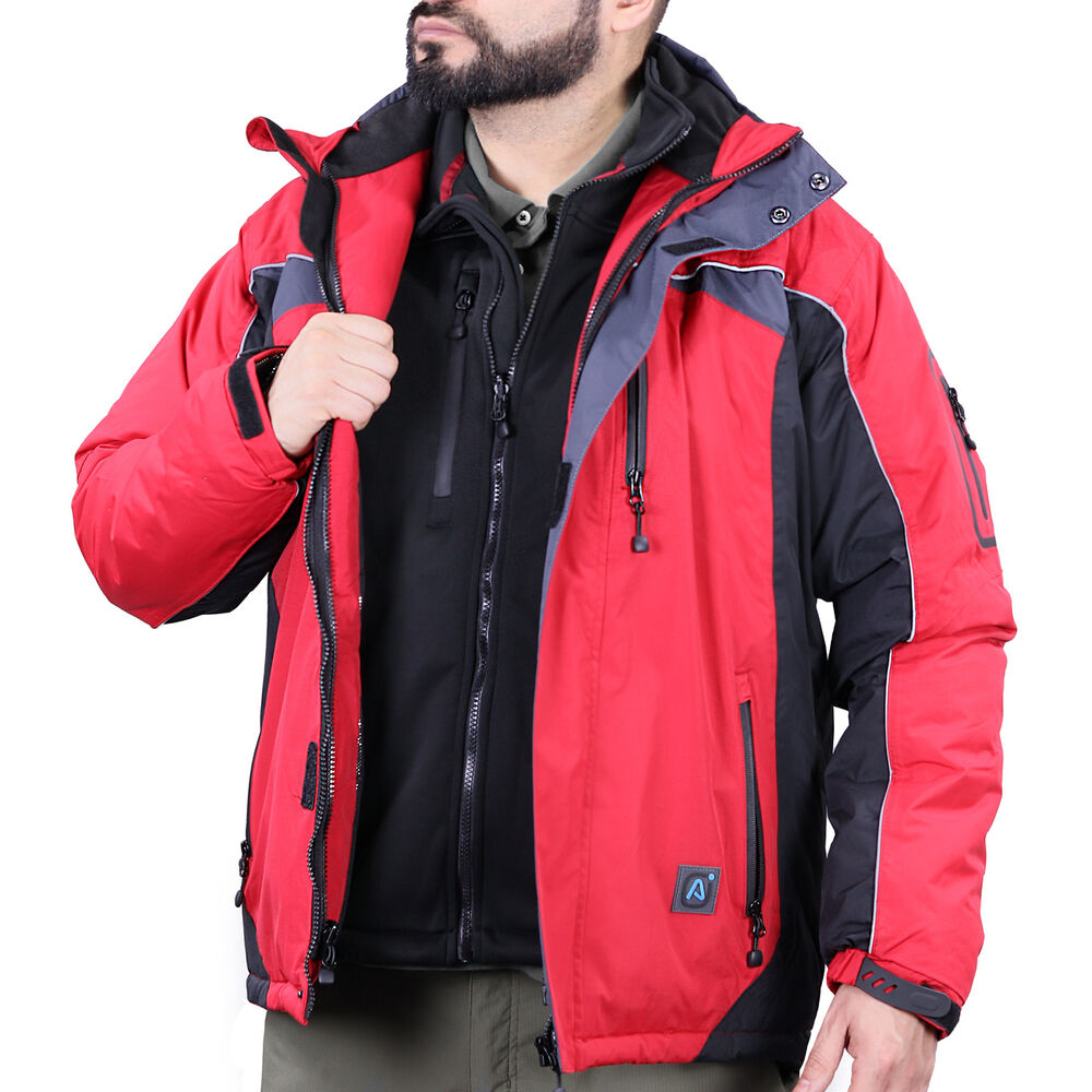 Parka Hombre 3 En 1 Rojo/negro Z-0400 image number 0.0