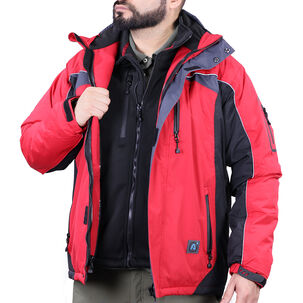 Parka Hombre 3 En 1 Rojo/negro Z-0400