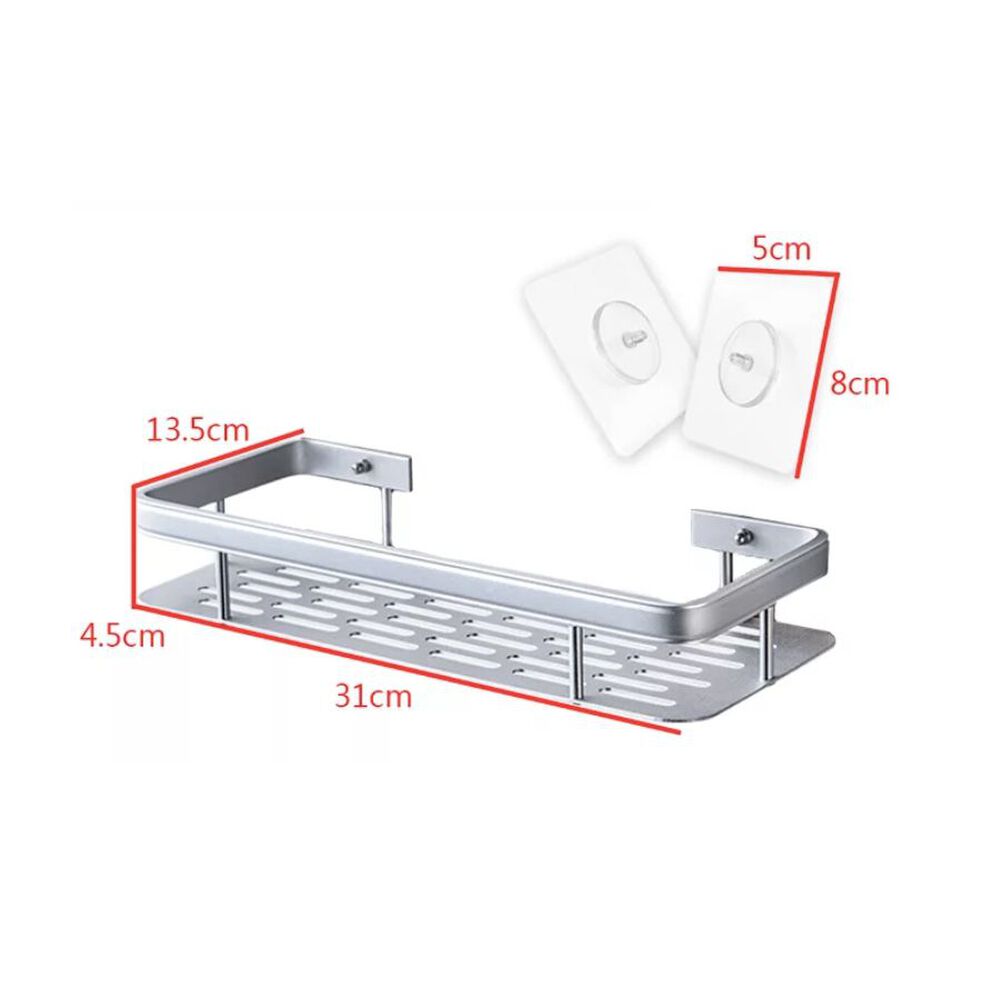 Estante Organizador Adhesivo De Aluminio Baño image number 2.0