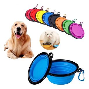 Plato Plegable Grande Port&aacute;til Paseos Viajes Mascotas