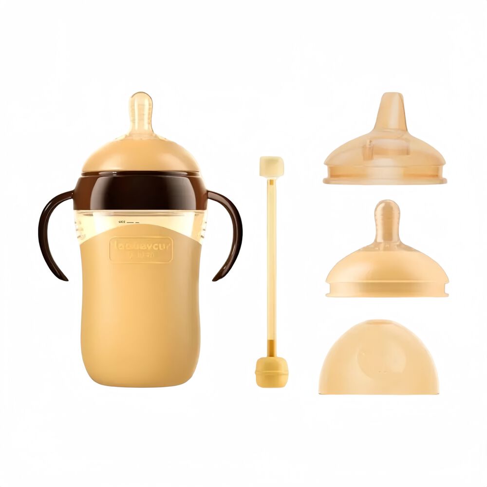 Mamadera 240ml Con Chupetes Y Cepillo De Limpieza Lubabycas image number 0.0