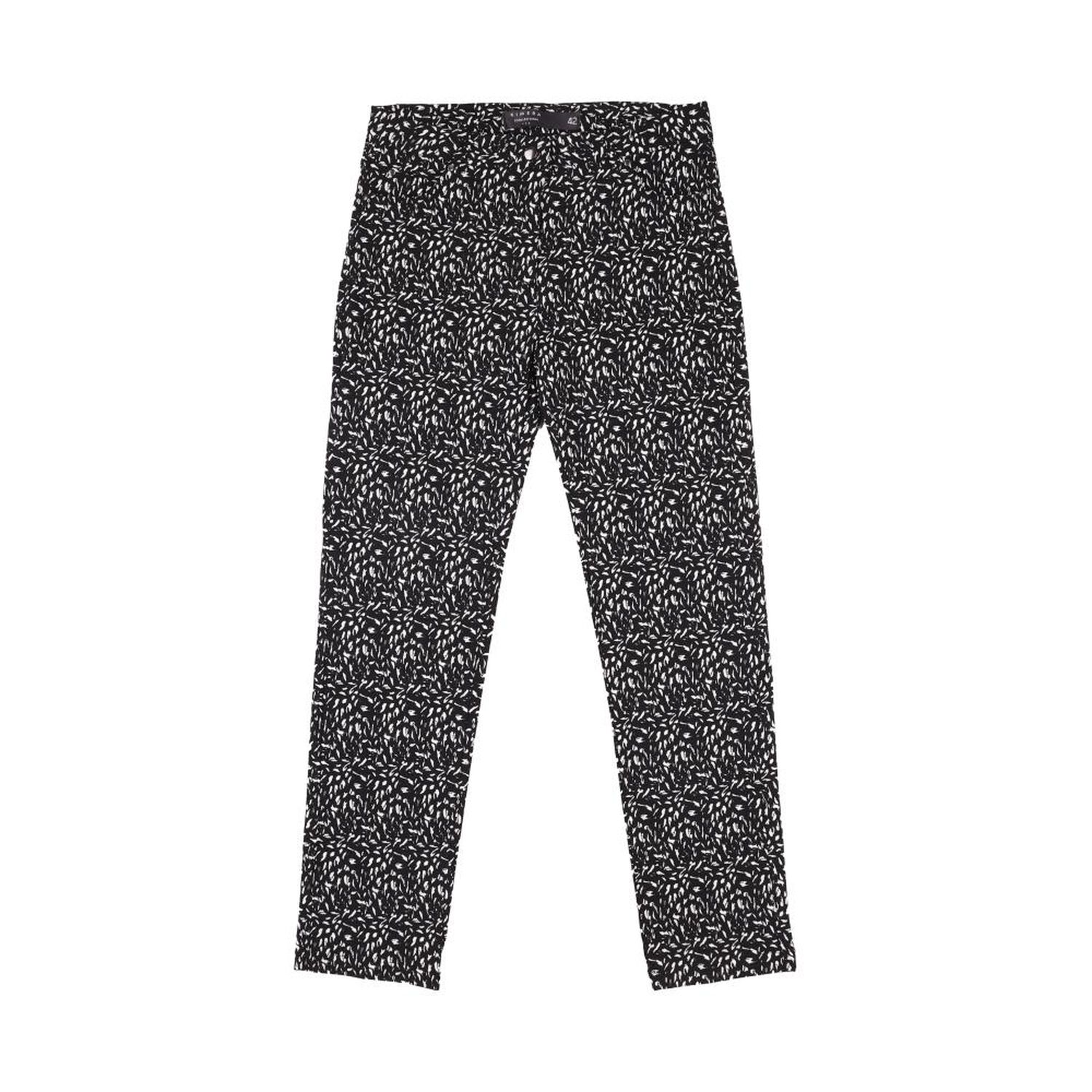 Pantal&oacute;n Estampado Tiro Medio Skinny Mujer Kimera image number 0.0